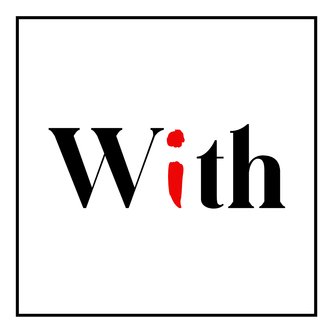 An advertisement with a heart shape and red stars.