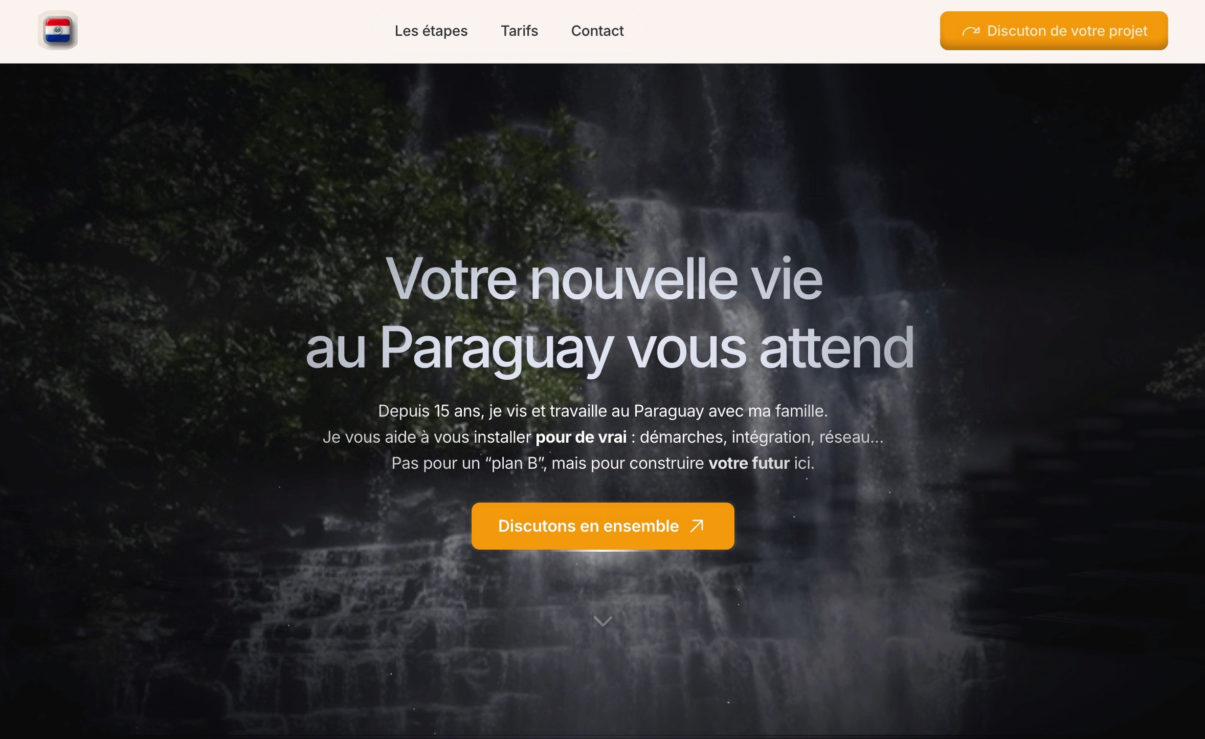transformation site Wix en Landing page immersive Lapaz retraite avec Framer