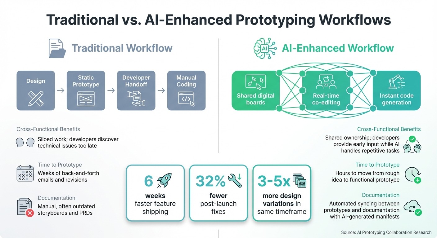 Traditional vs AI-Enhanced Prototyping Workflow Comparison