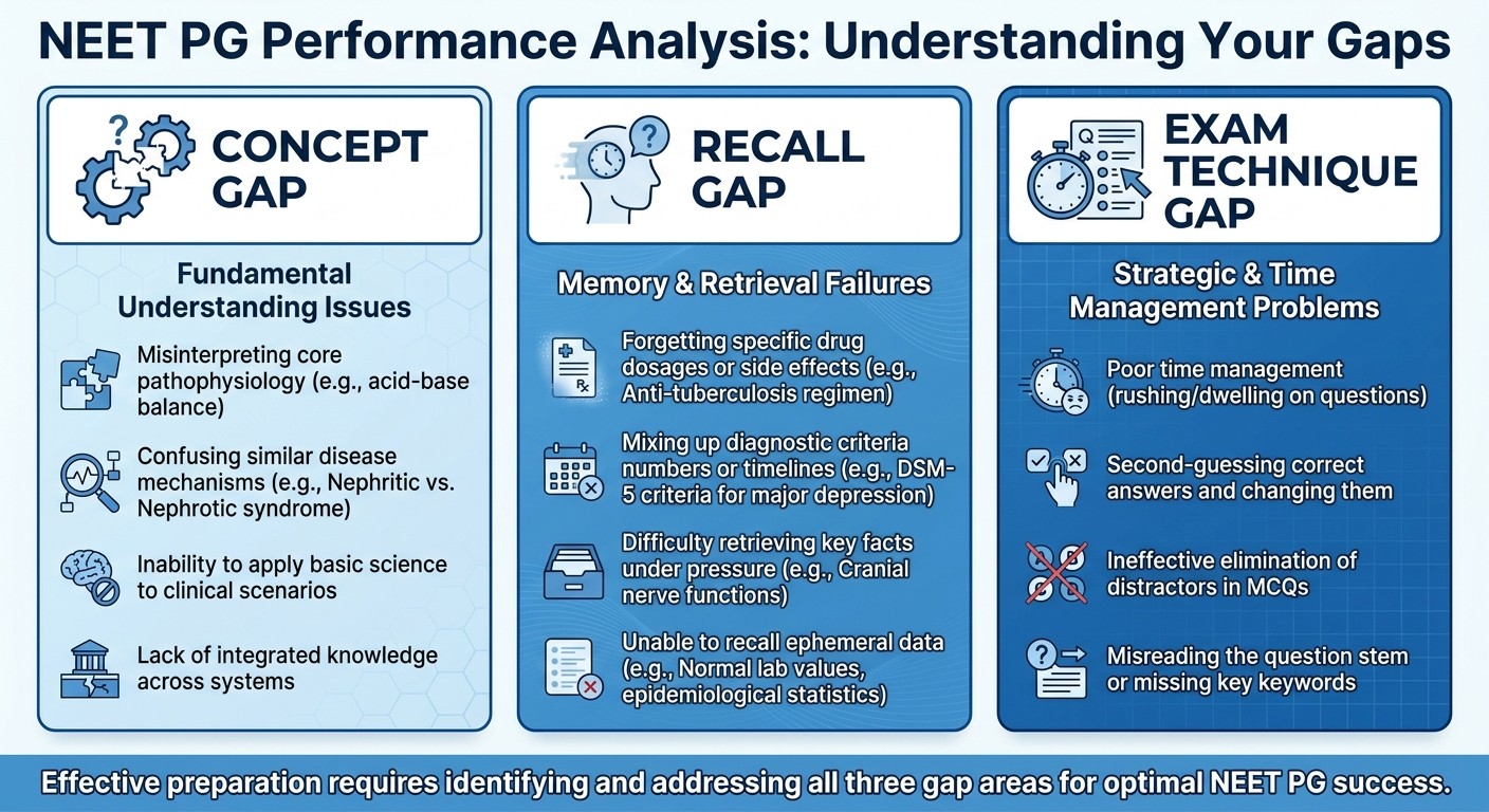NEET PG Question Review Process - Three-bucket analysis system