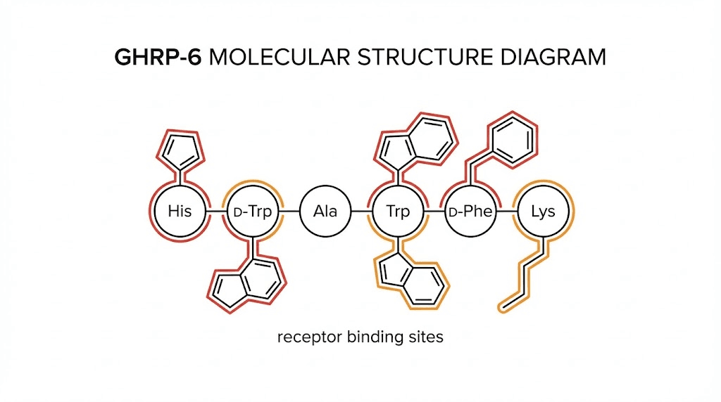 GHRP-6 growth hormone releasing peptide molecular structure