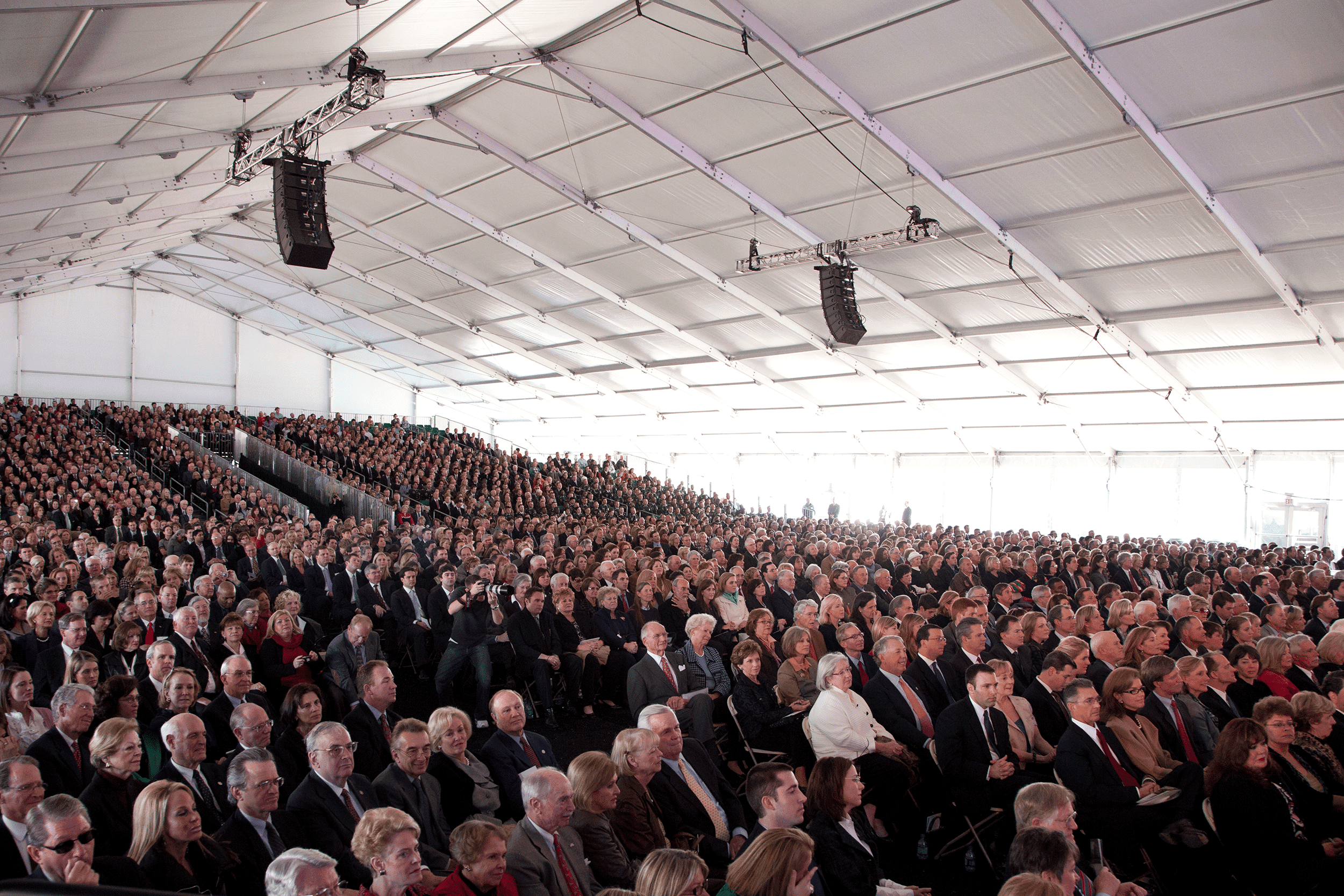 George W. Bush Presidential Center Groundbreaking attendees in the hundreds