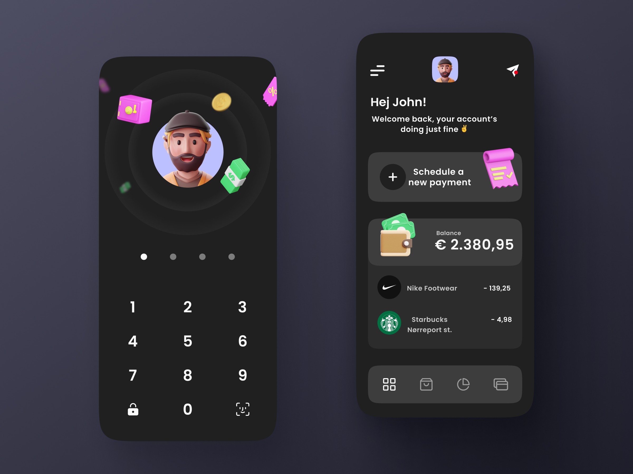 fintech mobile app ui ux design figma free banking app