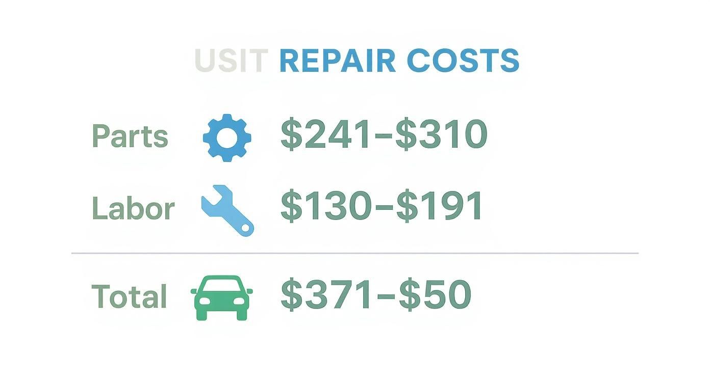 Infographic about power window motor repair cost