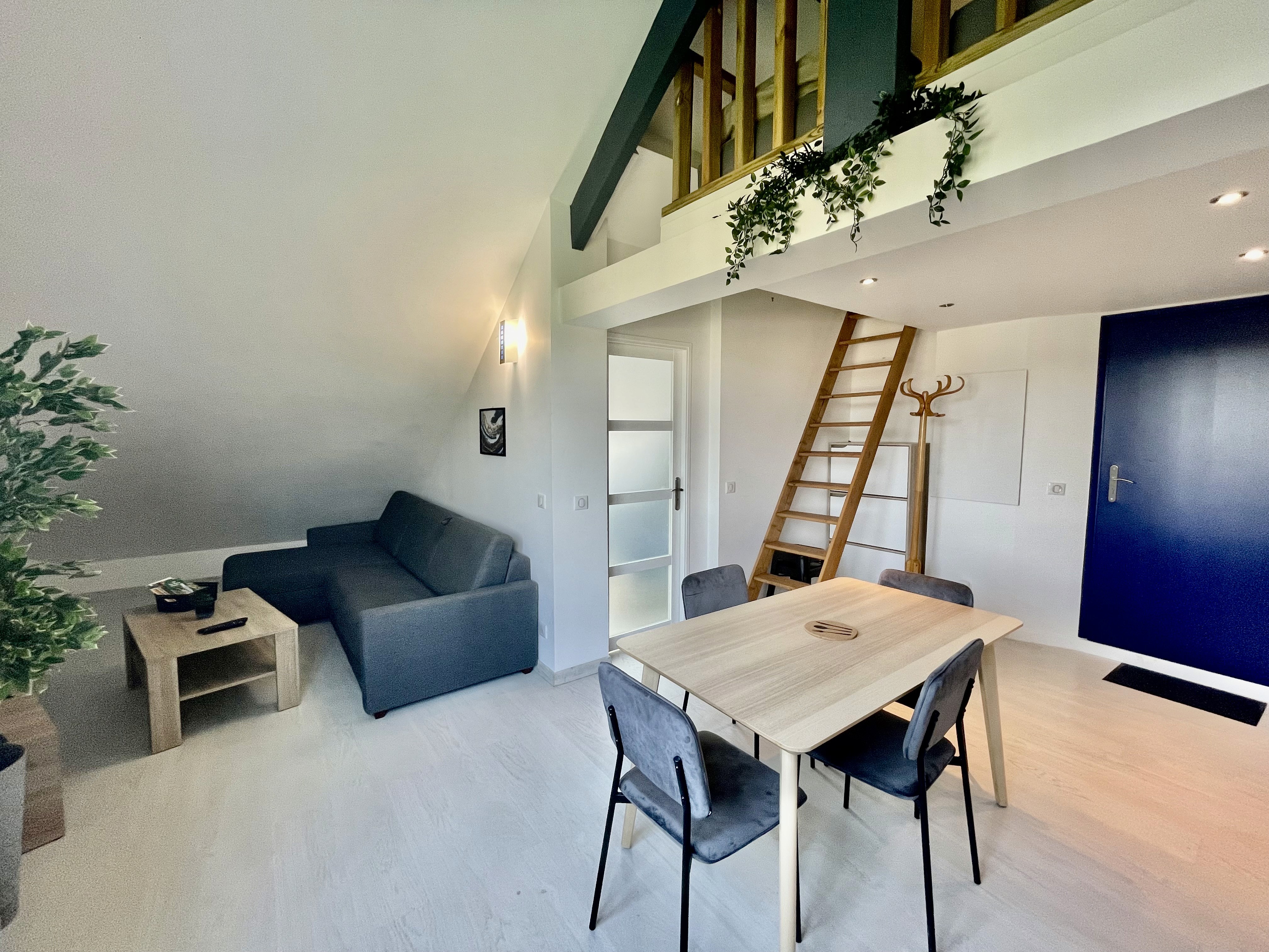Loft avec Mezzanine - Vue Loing - Commerces à pied