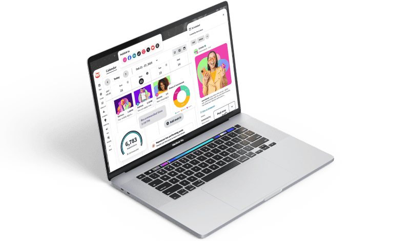 A laptop showing a product image