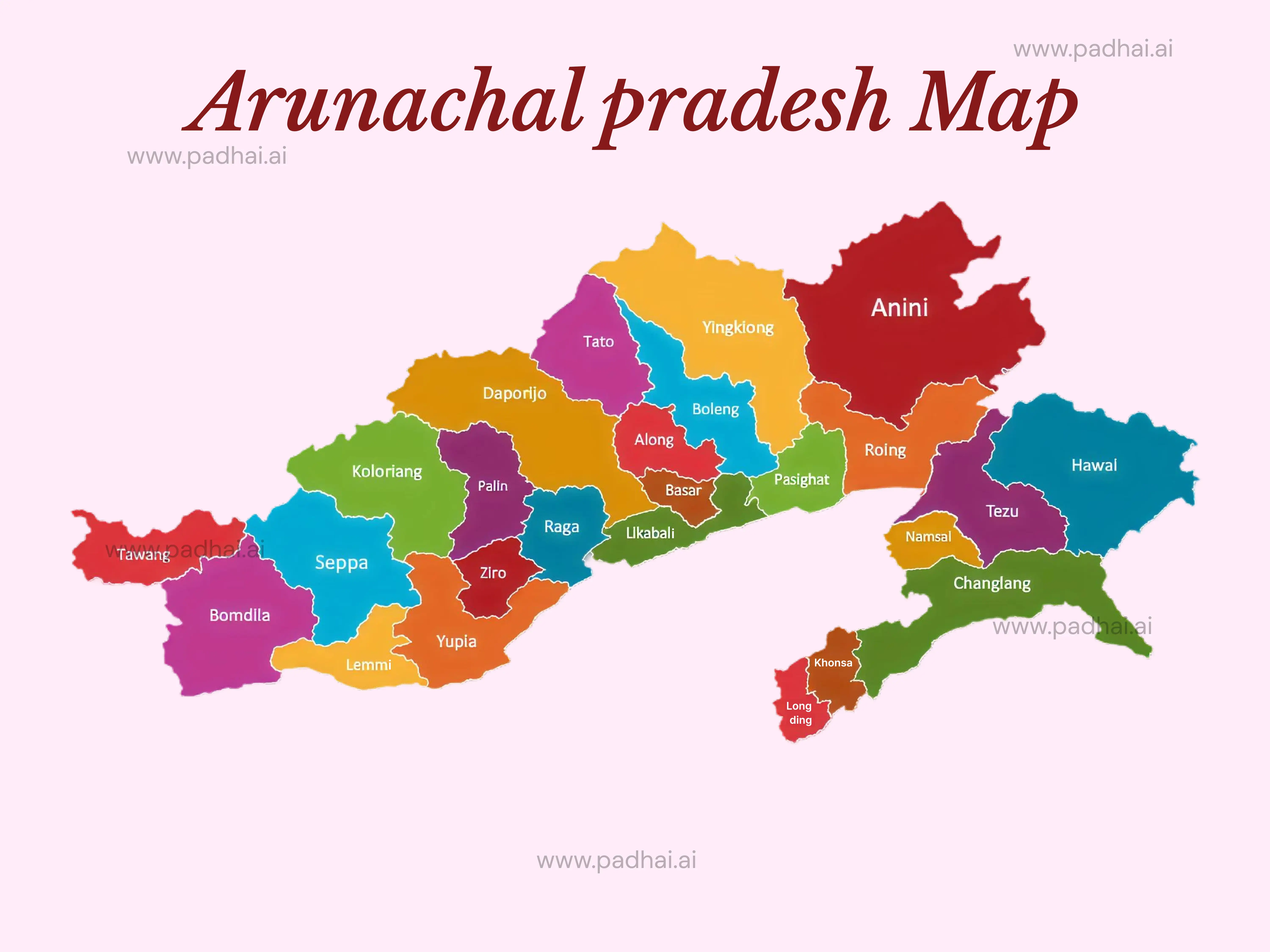 Arunachal Pradesh Map