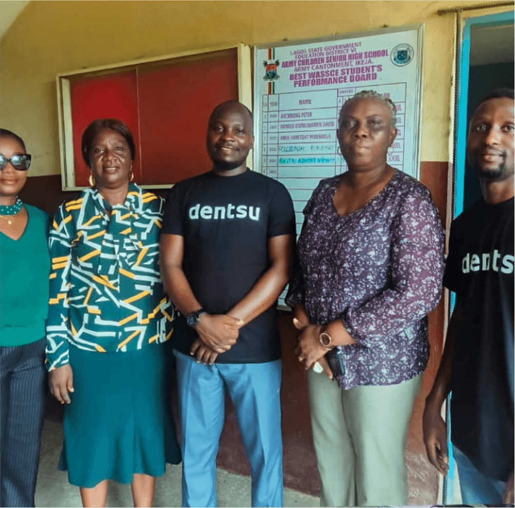 dentsu team helping the local community