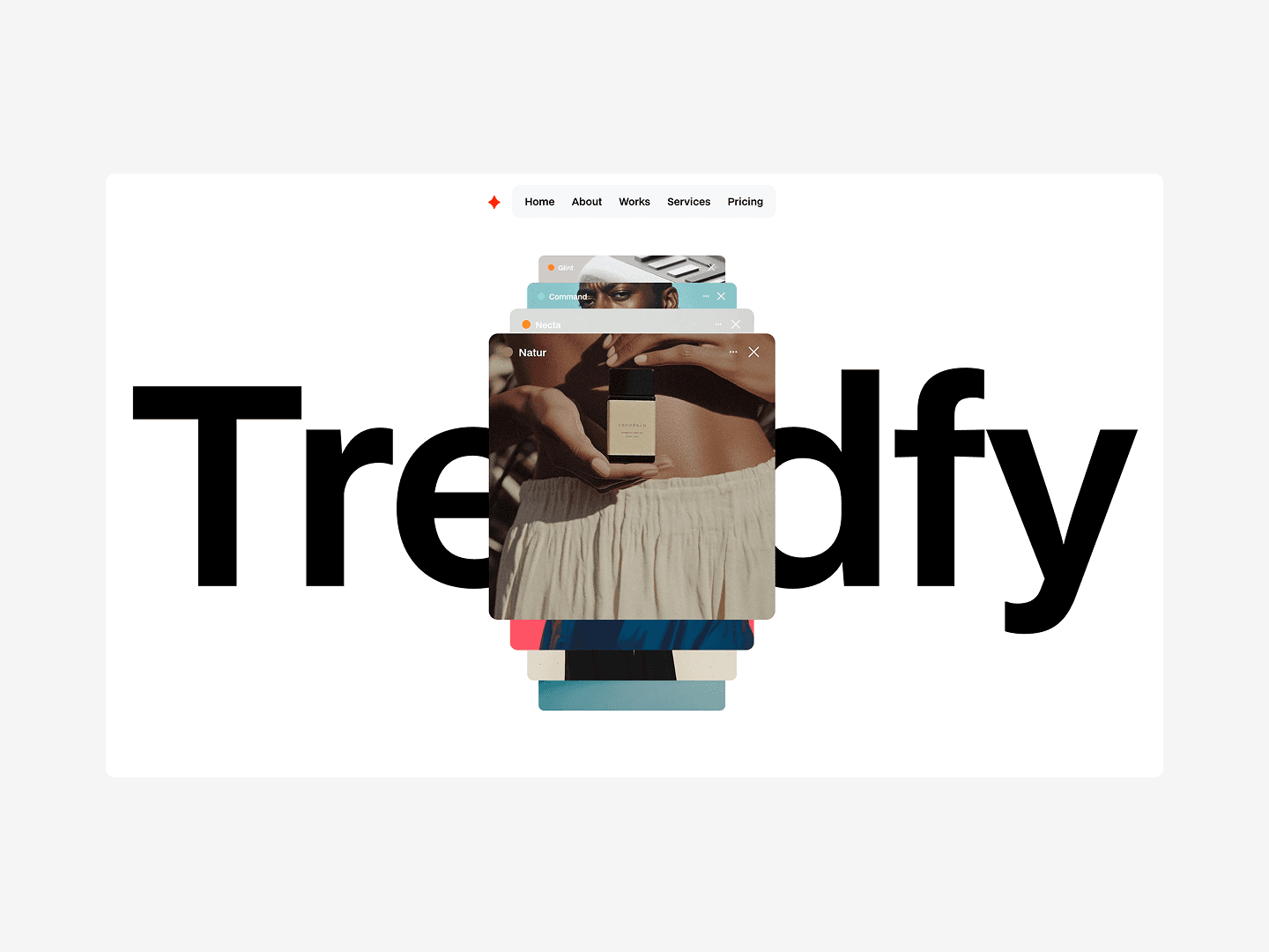 Screenshot of Trendy marketing webflow template