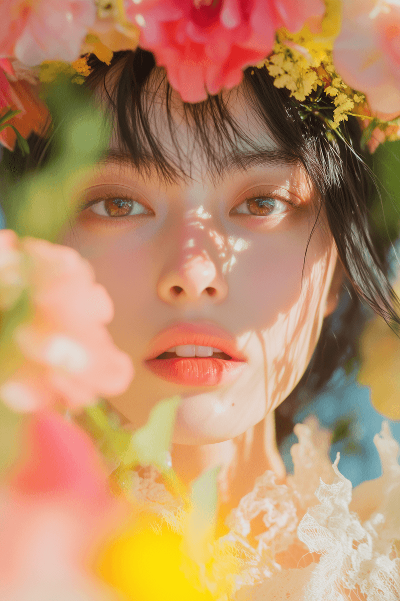 woman blooming portrait