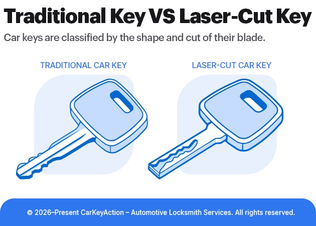 traditional cut blade and laser cut blade side by side
