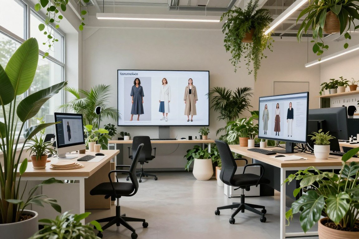 sustainable fashion production using AI technology reducing environmental impact