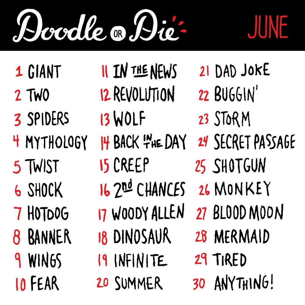 Doodle or Die Vol 1 word prompt