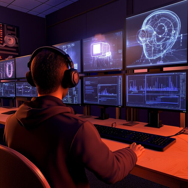 Colorful wavelike design.