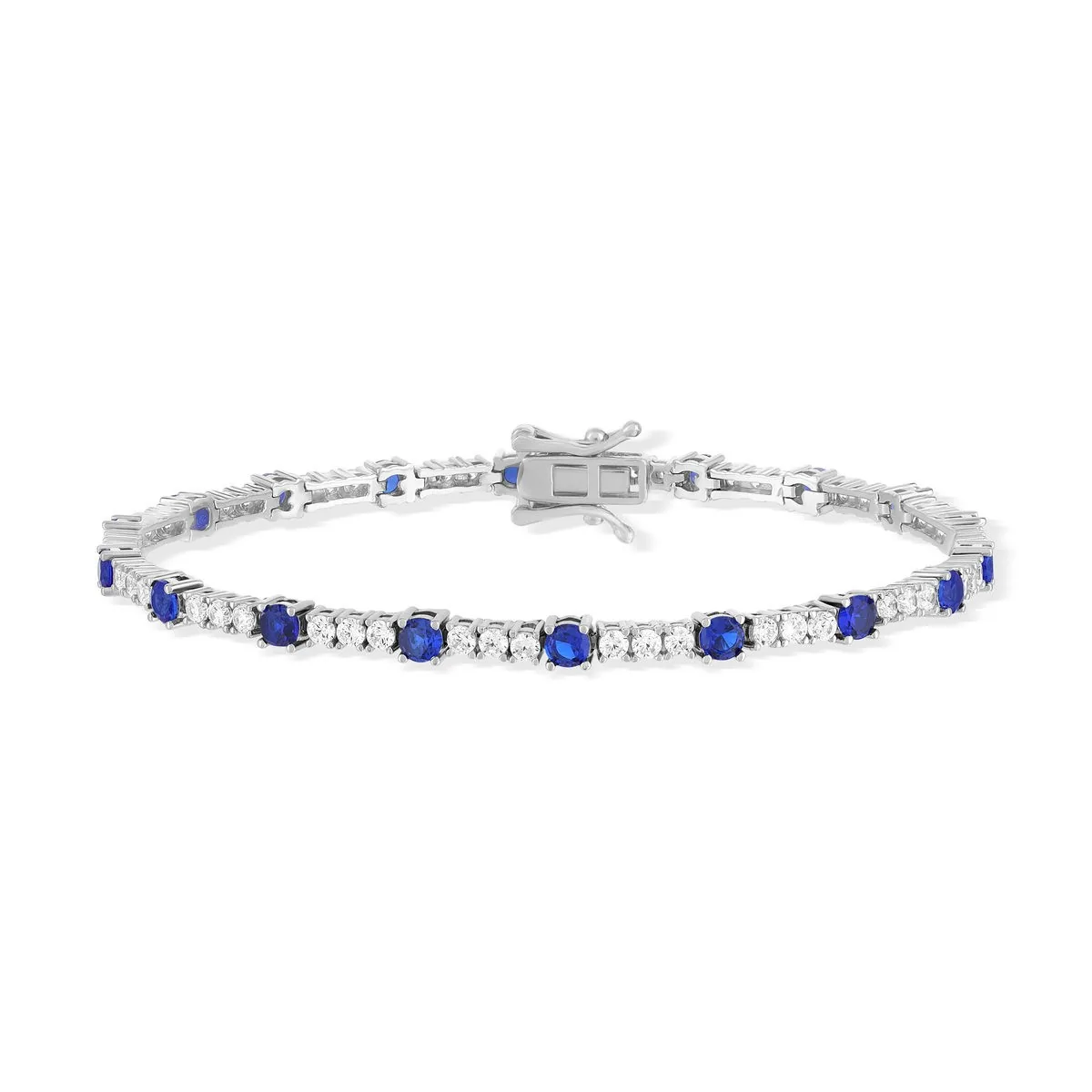 Bracelet en argent 925 serti d'oxydes de zirconium