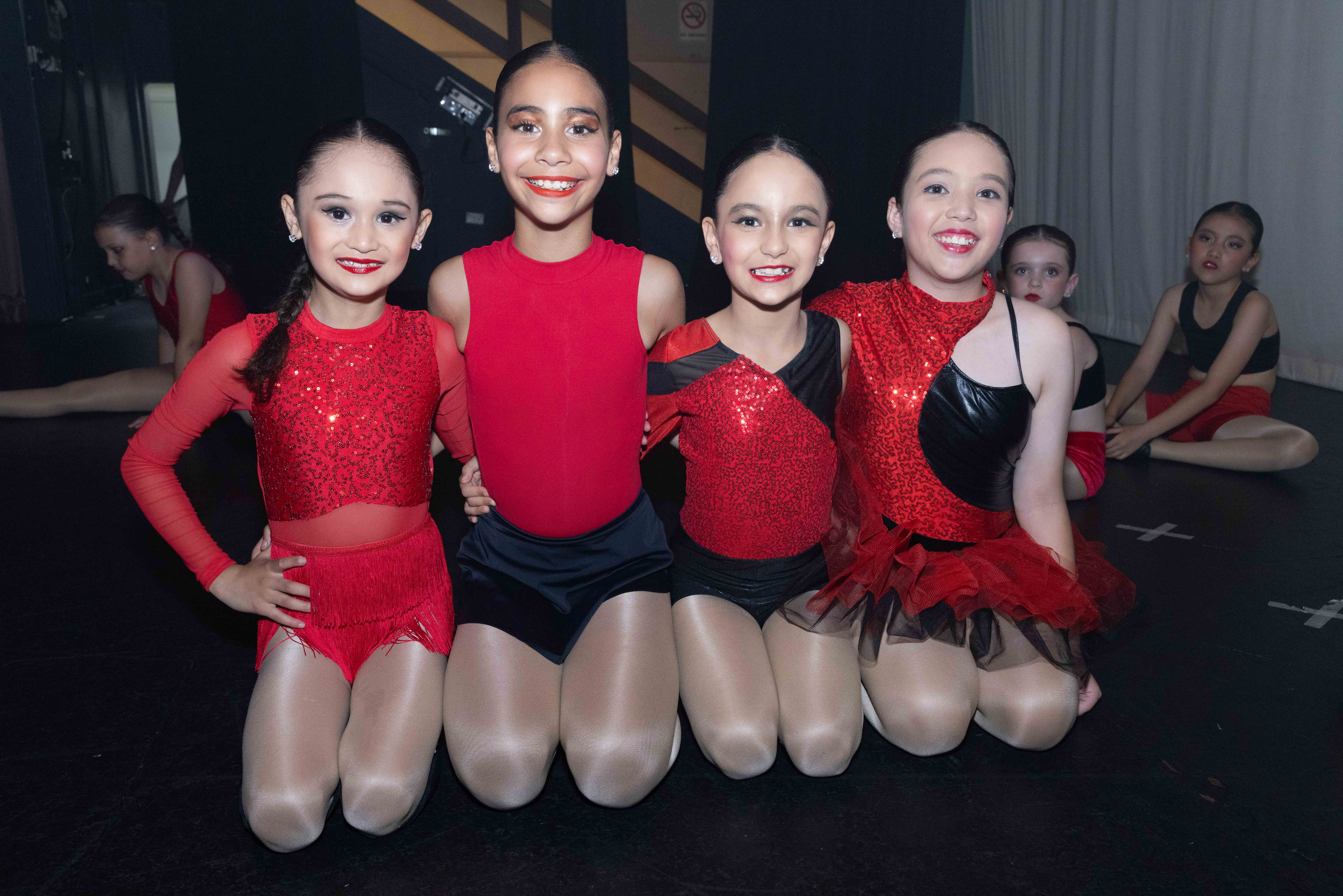 Dancers preparing backstage