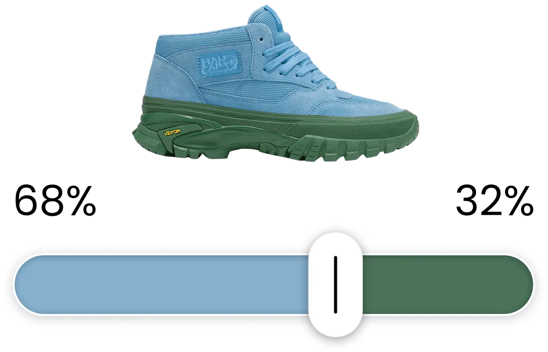 weighted 2-tone color selection