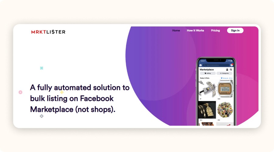MRKTLister homepage interface