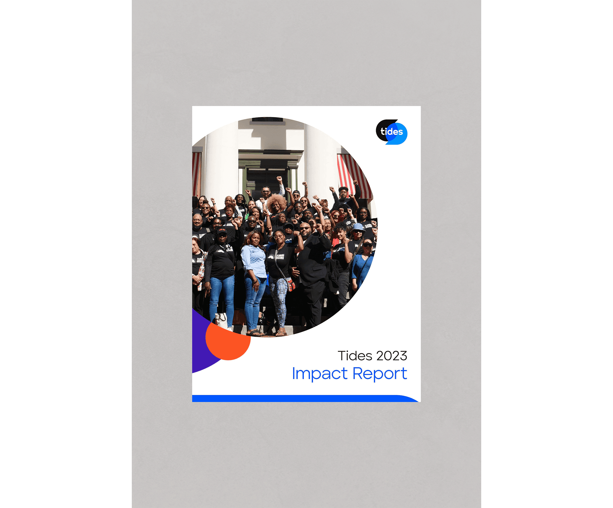 The cover of Tides' 2023 Impact Report, click on image to open full report.