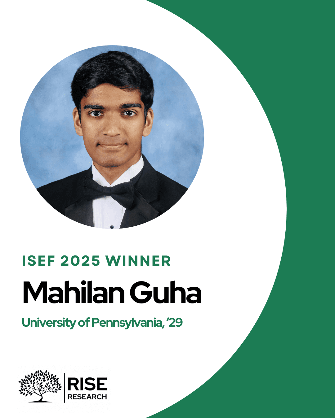 High school student sharing their RISE Global experience through the RISE Research Program