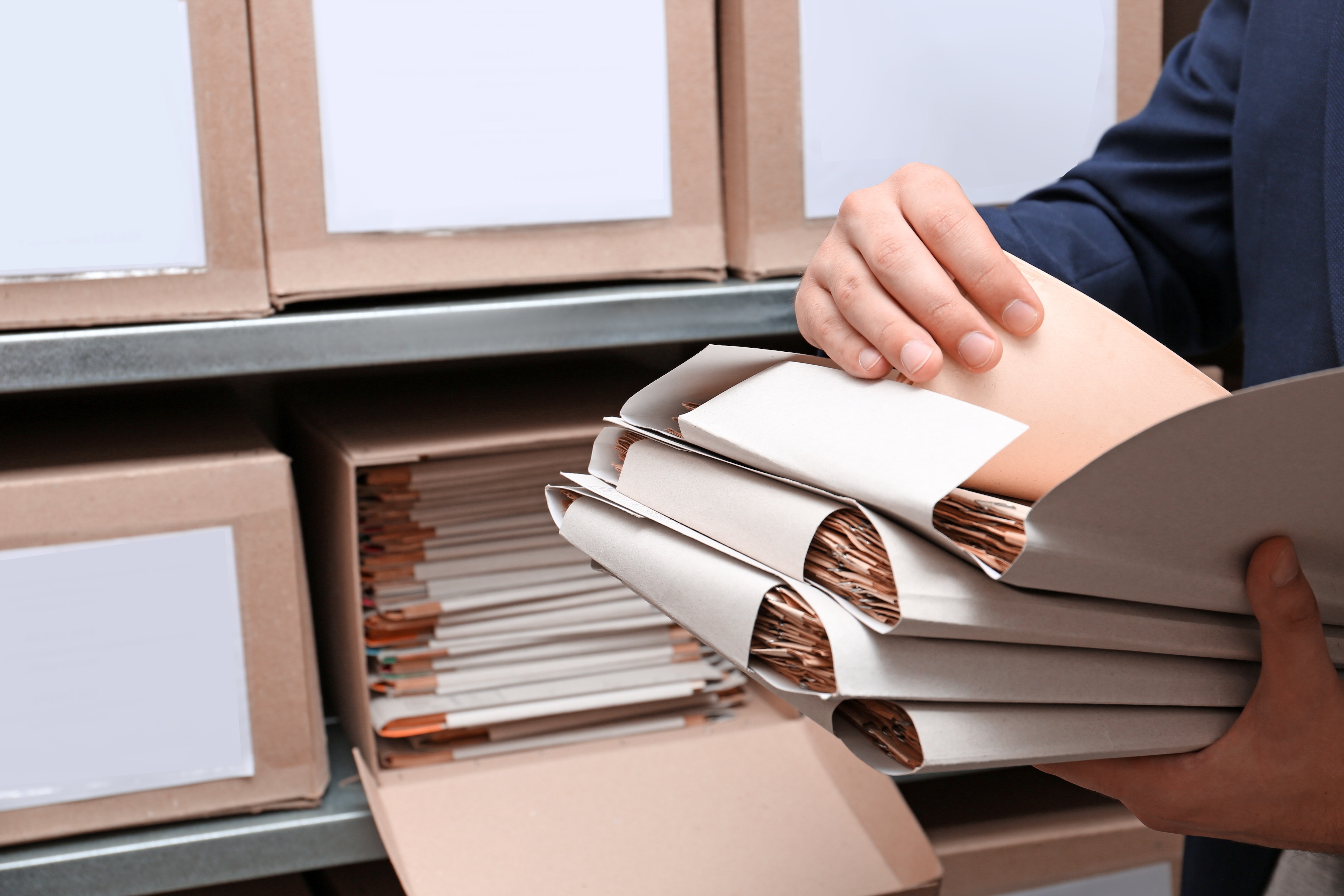 Close-up of a business storage space for documents by ARENA Storage