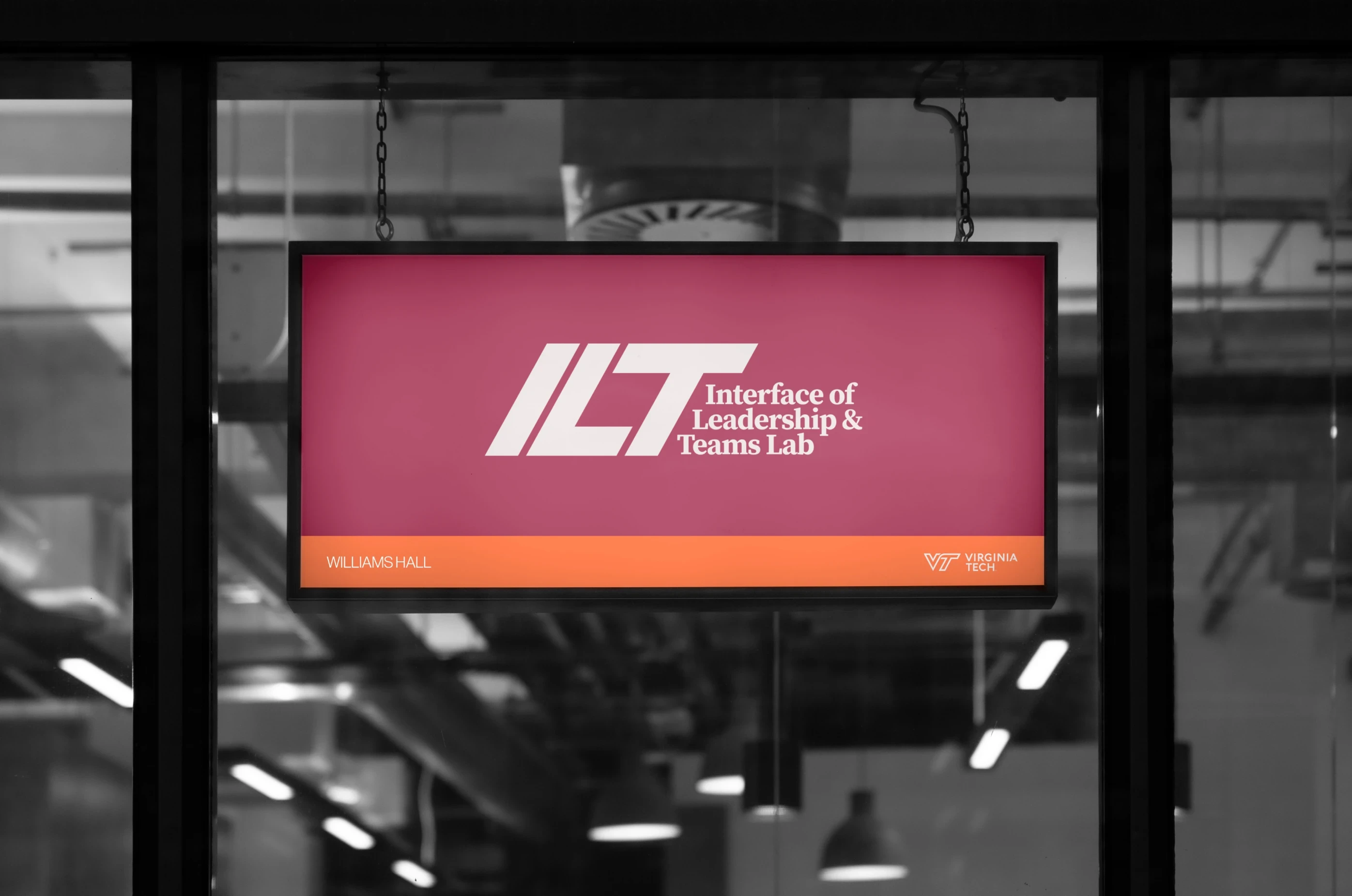 ILT Lab — Logo on laboratory screen — Digital brand application