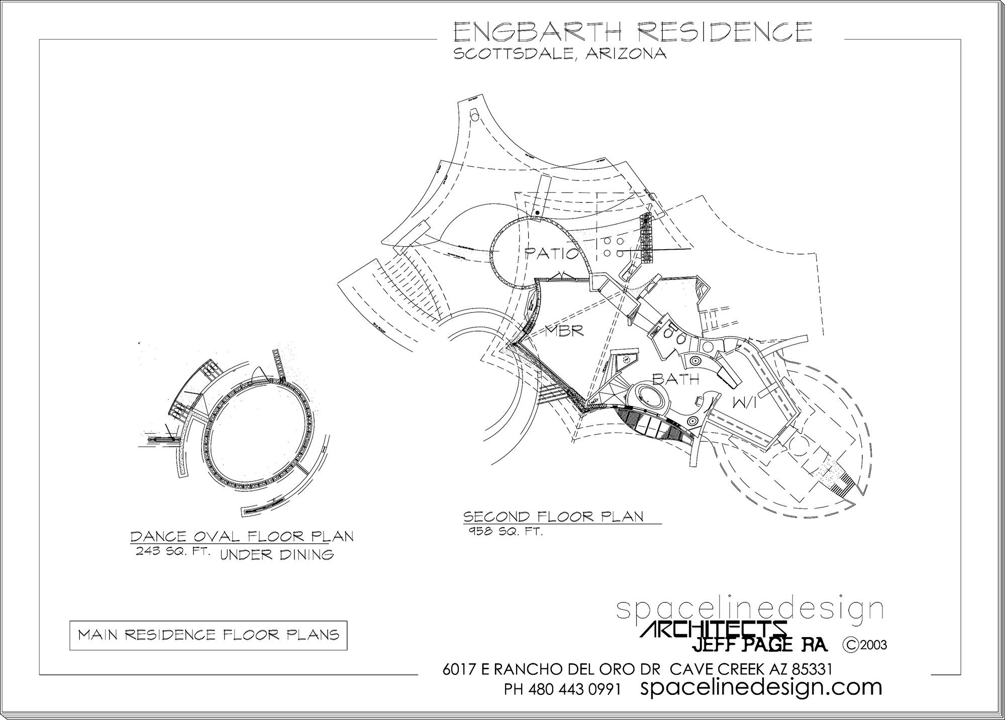 Architectural floor plan by SpaceLineDesign, Scottsdale, Arizona, by Jeff Page.
