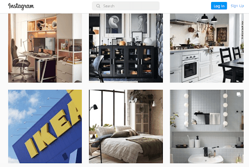 Ikea's Instagram account