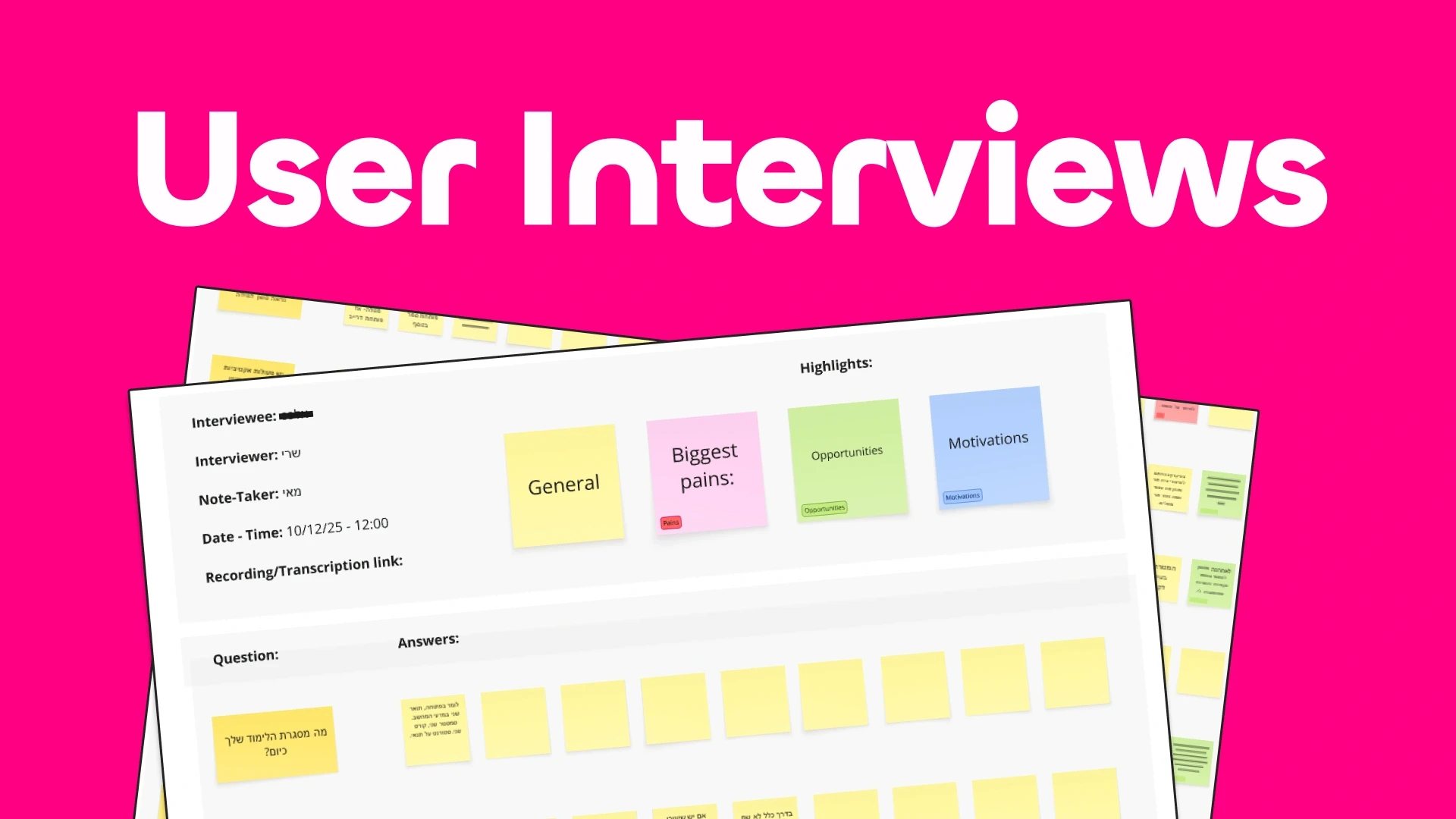 User interviews visual