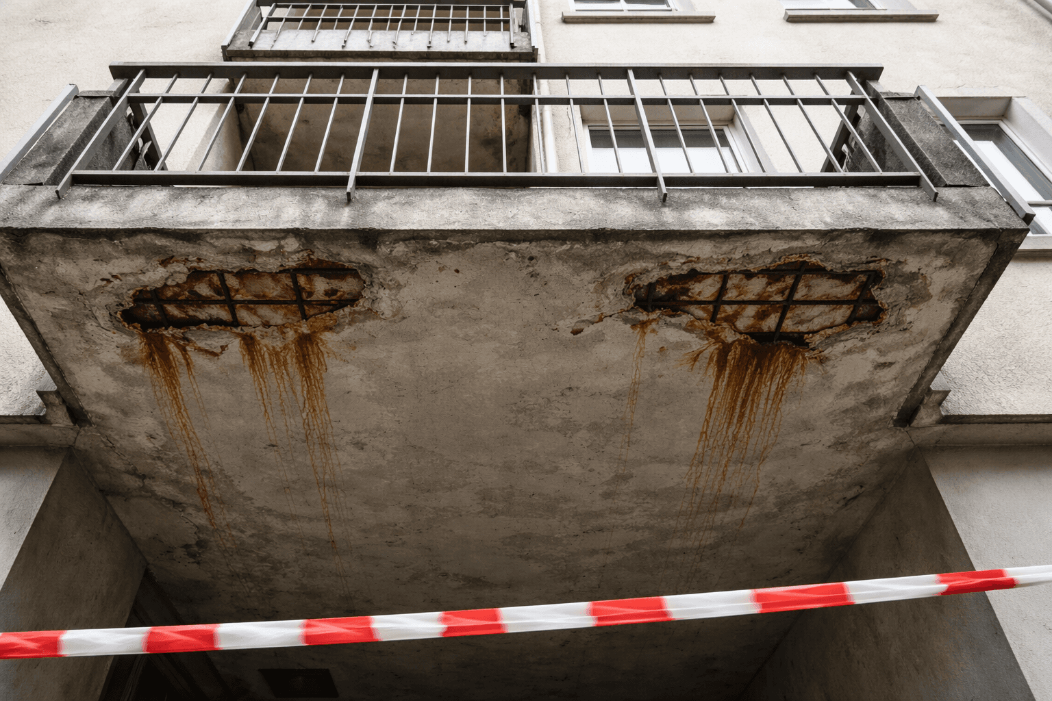 betonabplatzung an einem bakon in mettmann