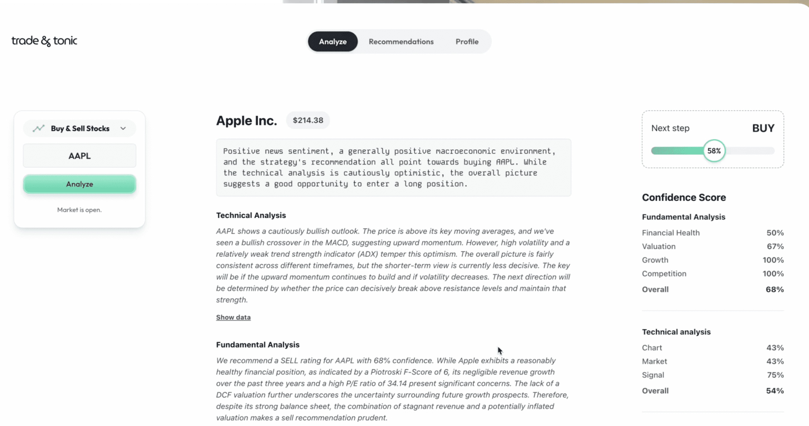 apple stock analysis