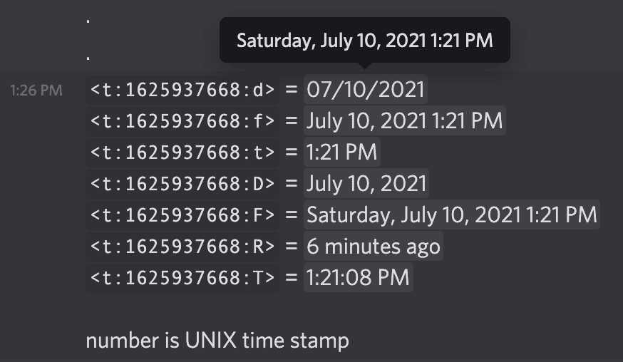 discord timestamp generator