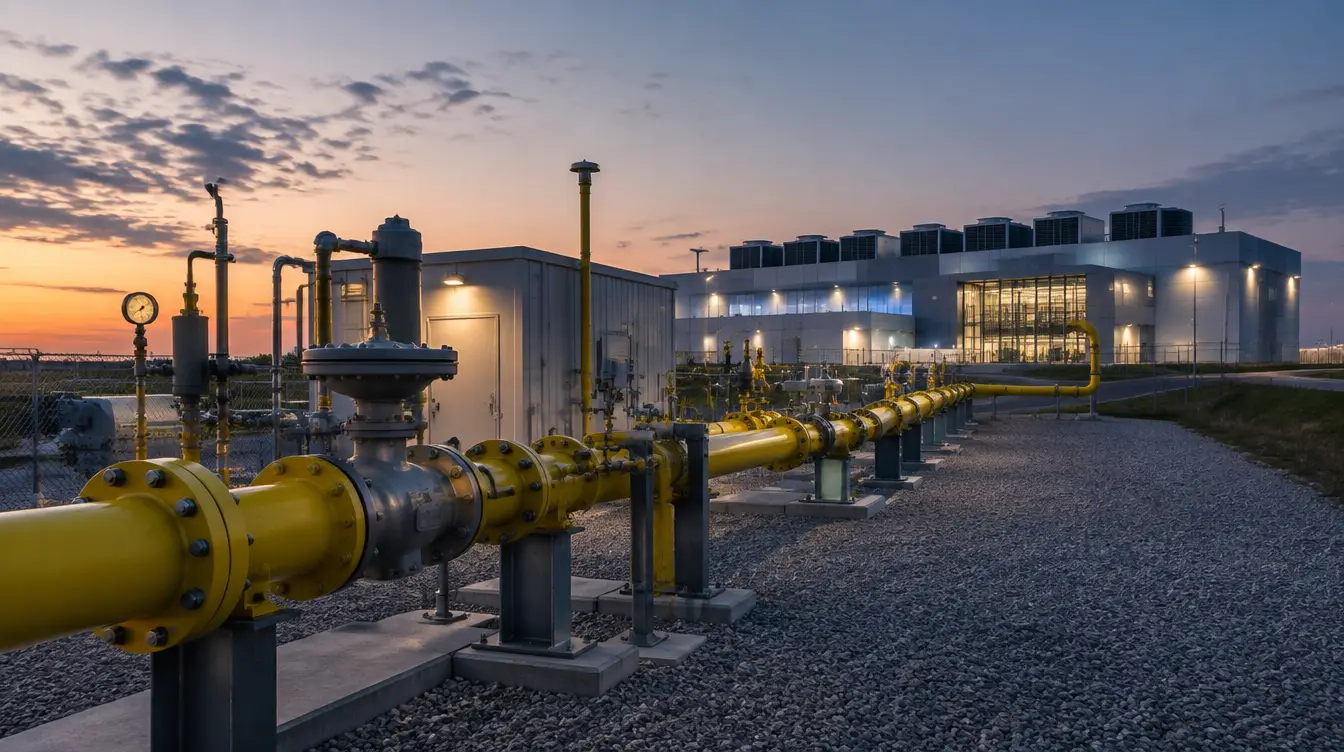 facility with a natural gas pipeline for natural gas fuel cells