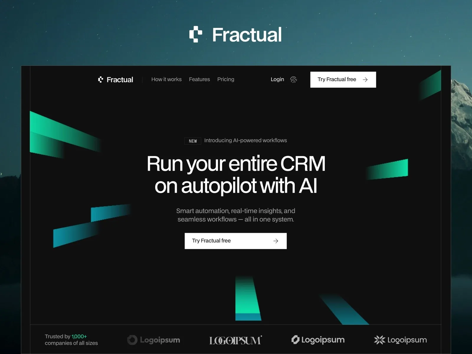Website interface for AI-powered CRM automation system.