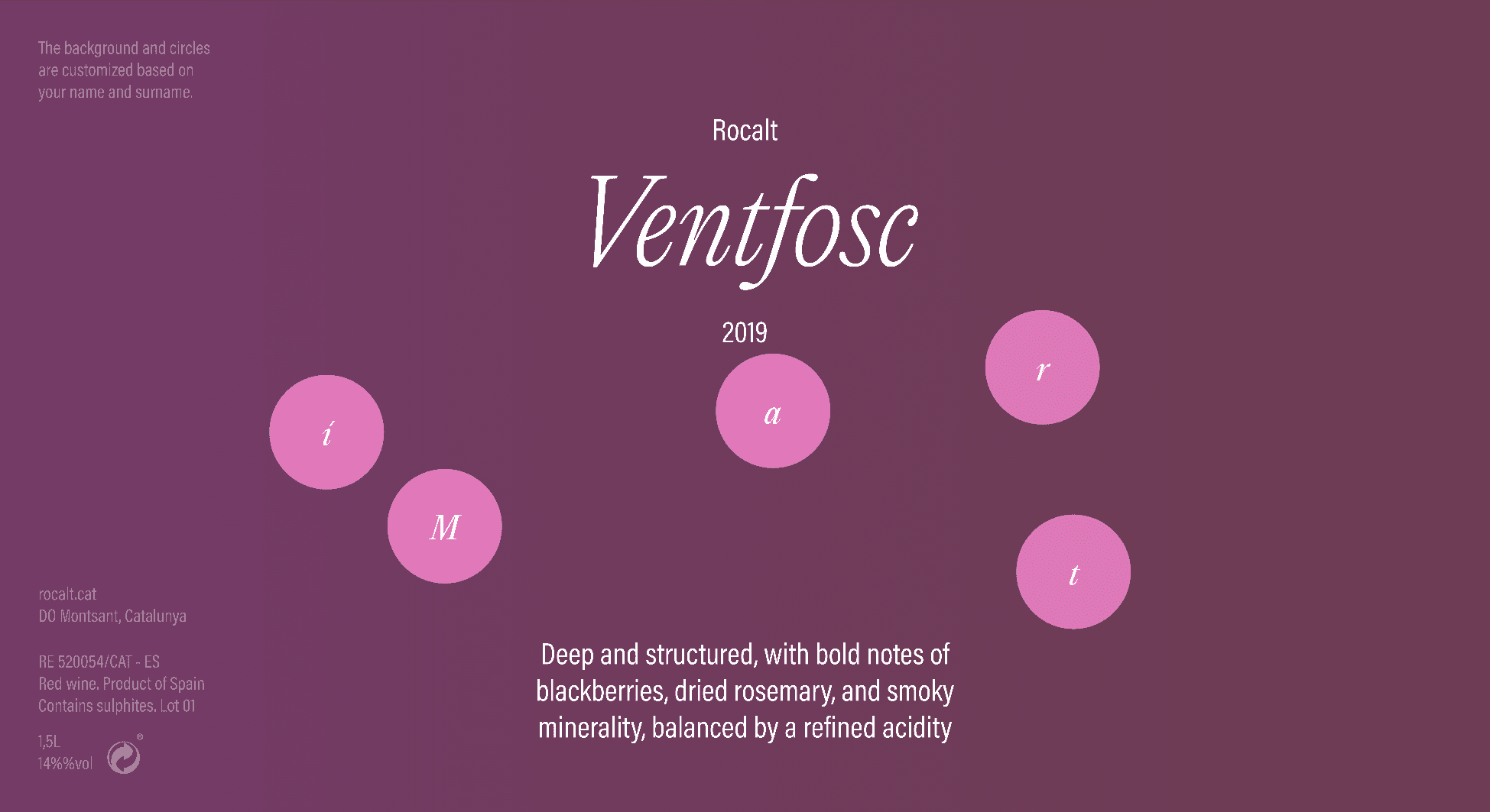 Ventfosc, brand identity and generative wine labels — Núria Gispert — Graphic and web designer