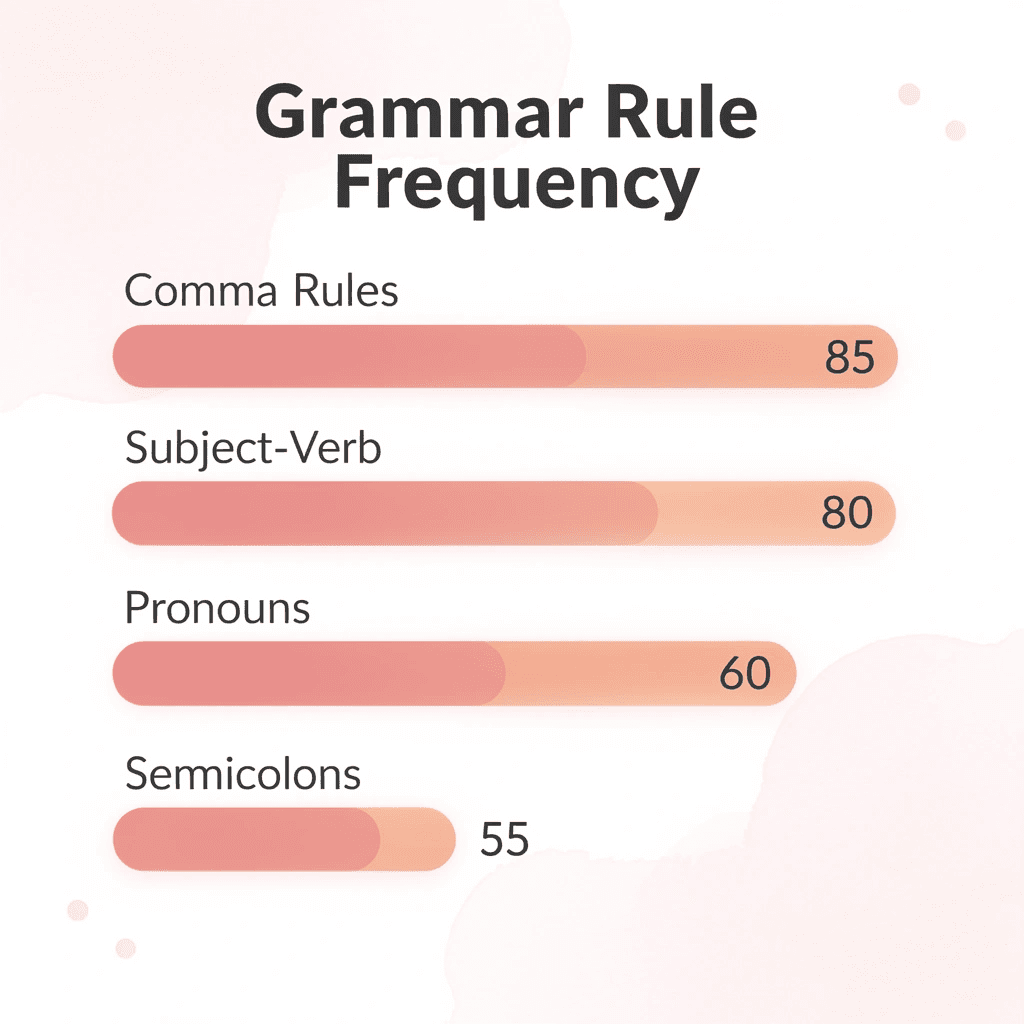 Bar chart showing frequency of different ACT grammar rules