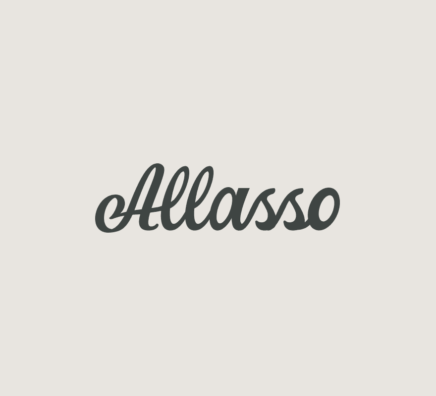 Script logo for "Allasso"