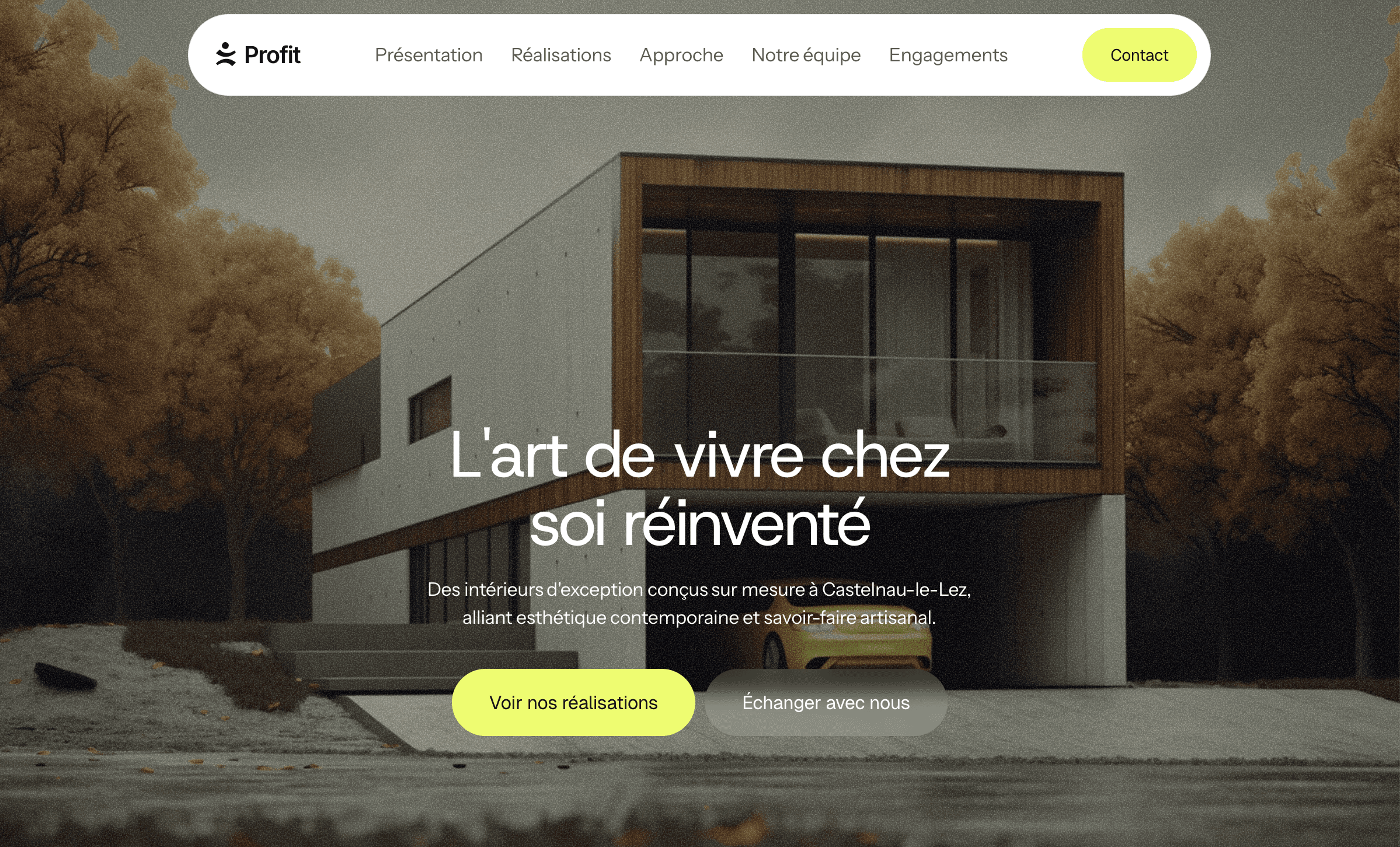 Site vitrine architecte intérieur décoration Castelnau-le-Lez – Profit