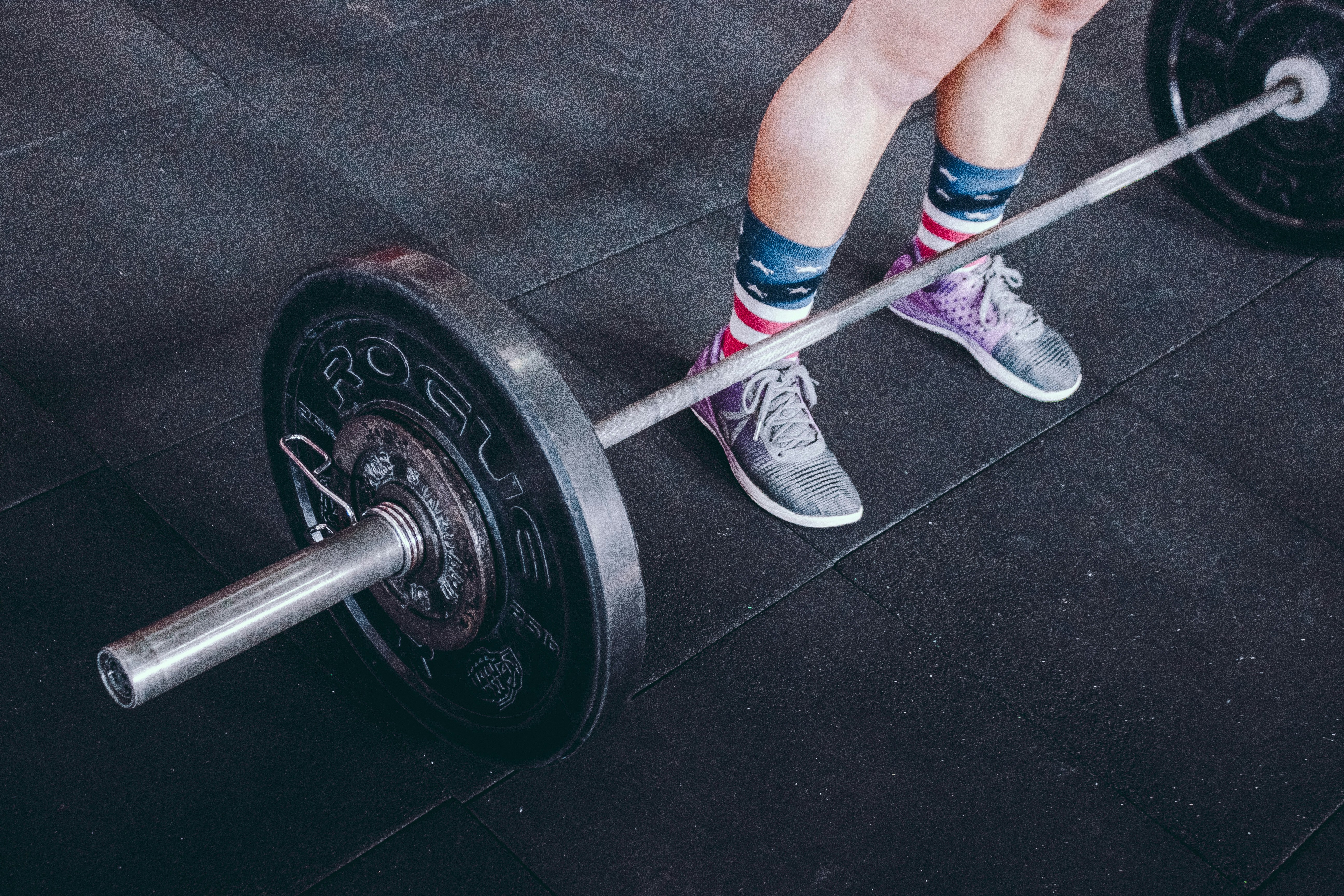 Bodbuilder Readying for a Romanian Deadlift