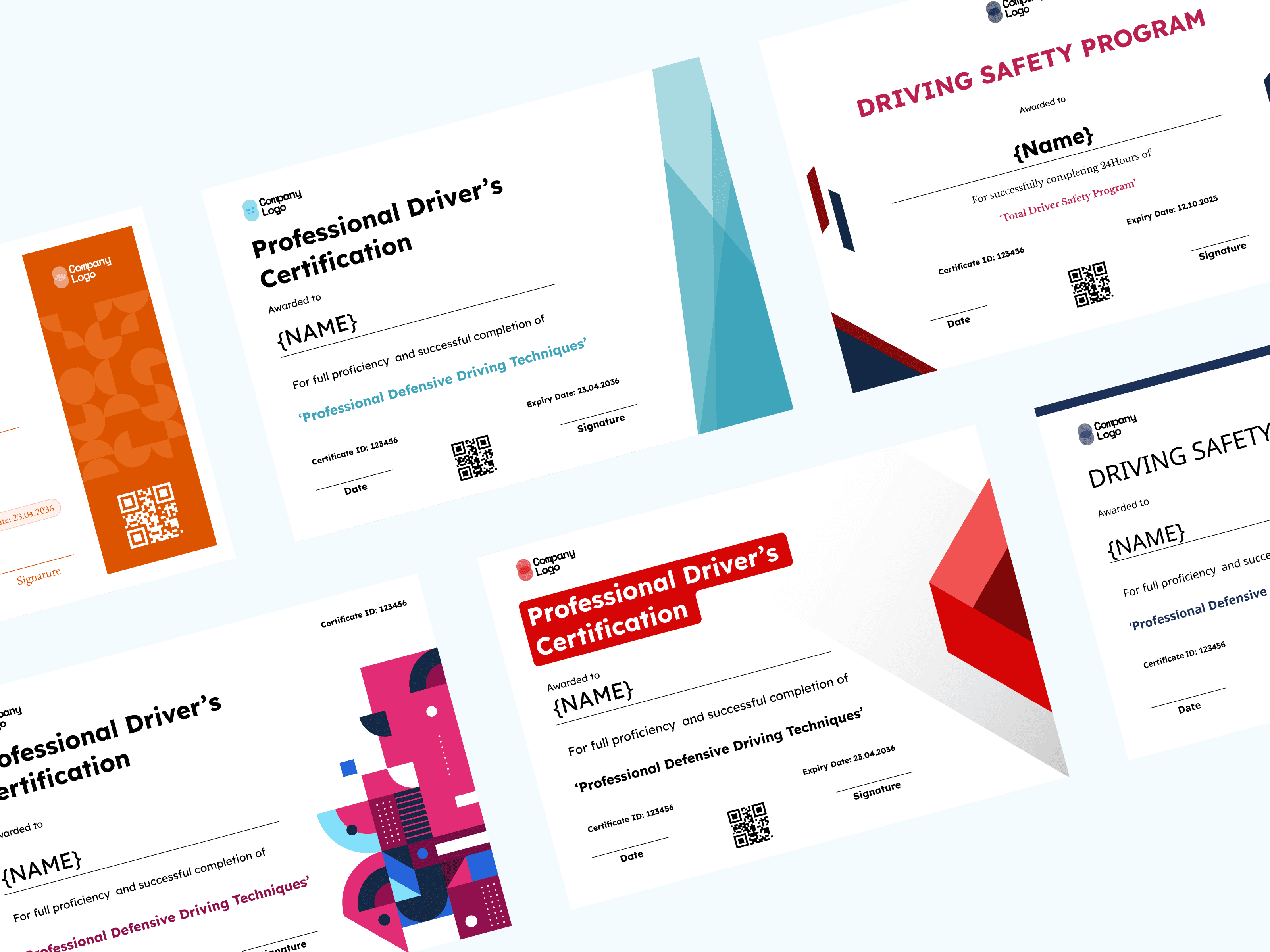 QPR Gatekeeper certificate template with recipient name field, instructor details, Community Health Improvement Partners presenter information, certified date, expiry date, NBCC Provider number, QR code, and signature line