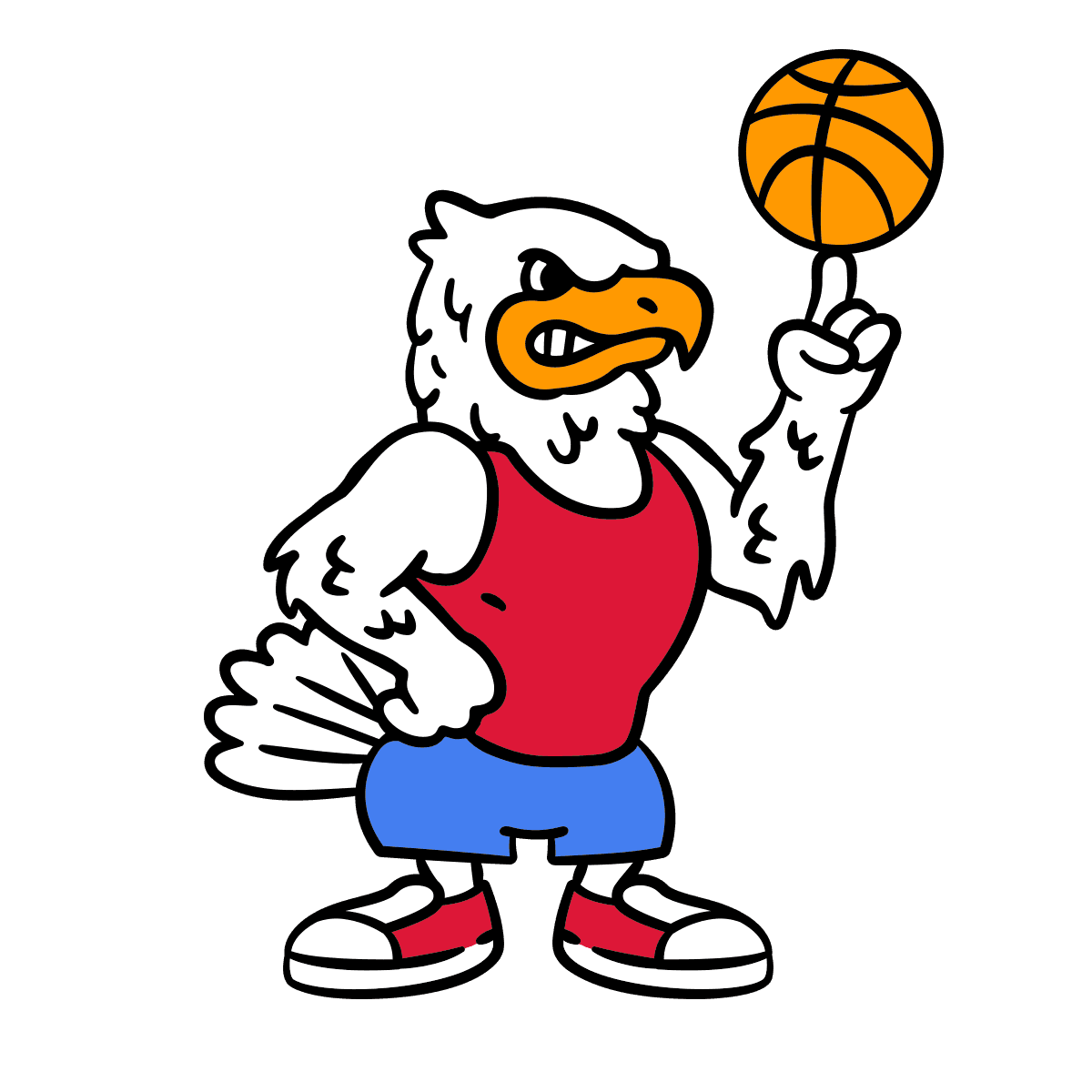 eagle with basketball