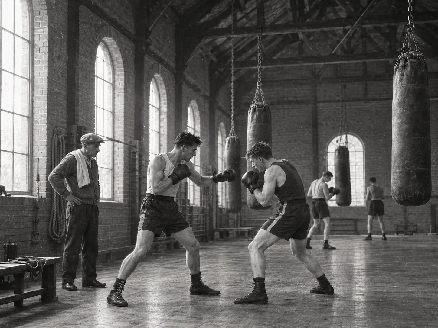 Pad work in a Boxing Fit class