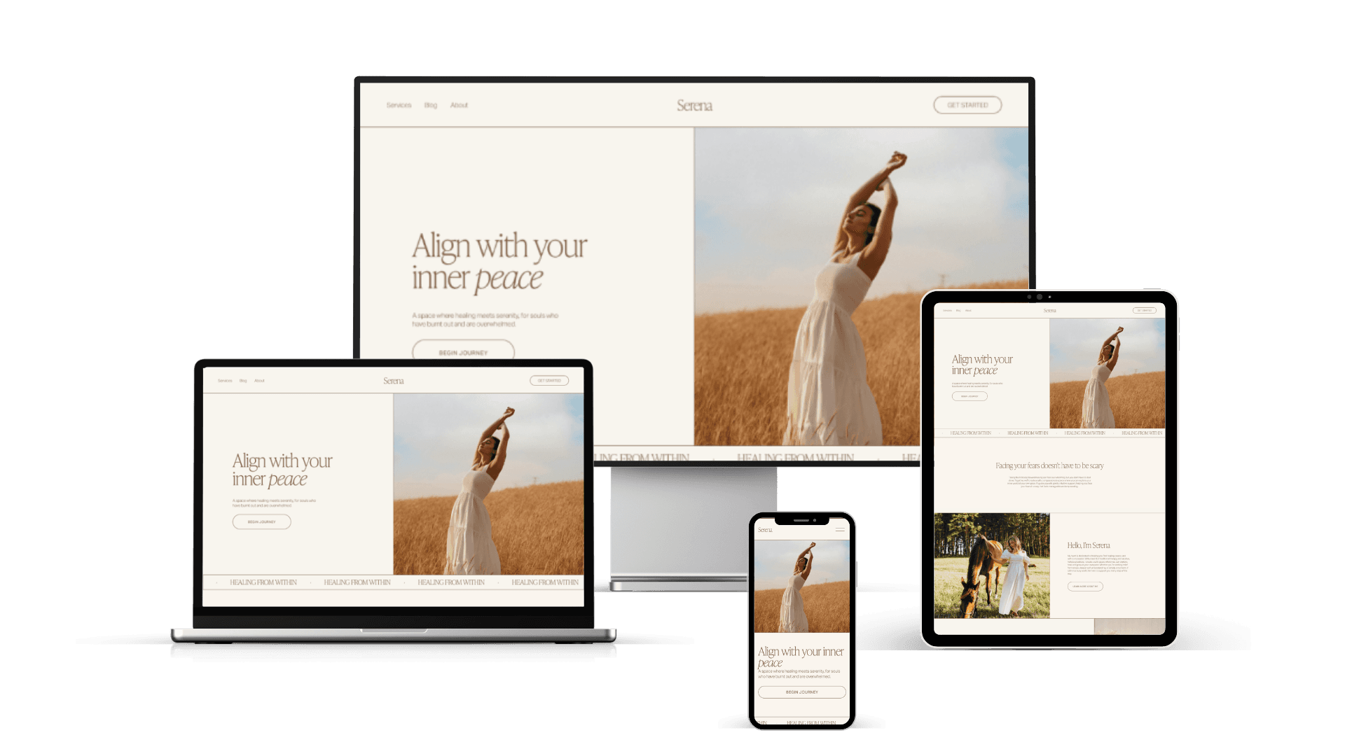 Cheerful woman at desk