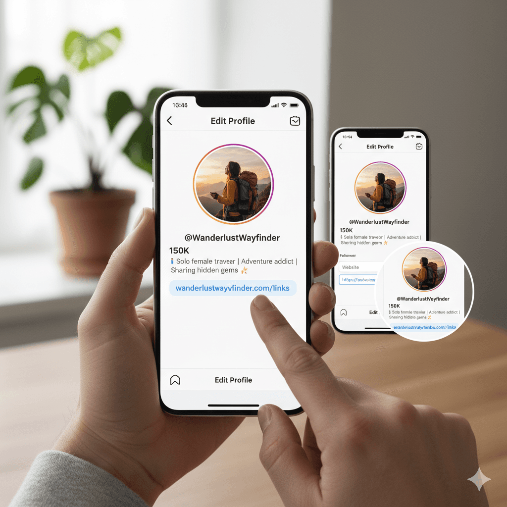 How to add a link to an Instagram bio