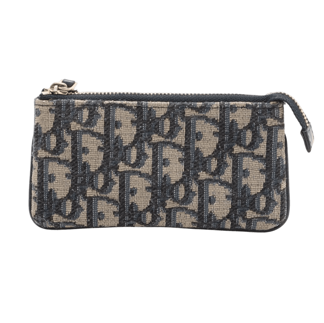 Dior Oblique Canvas Coin Purse Wallet Navy