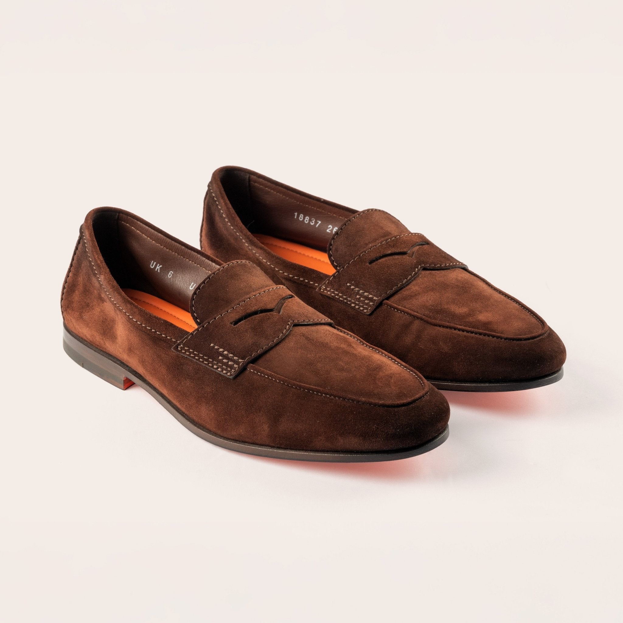 Men's brown suede Carlo loafer - Mandelli UK