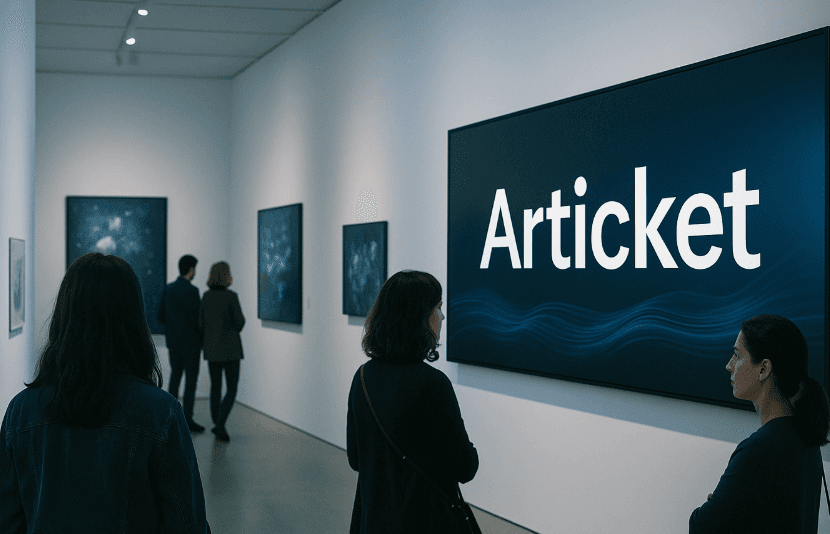 En silencio, las luces se proyectan sobre una obra digital que lleva el sello Articket. La marca integra arte y tecnología en una misma experiencia: simple, elegante y curada. Es el puente entre lo visual y lo digital, pensado para quienes viven el arte como una forma de conexión.