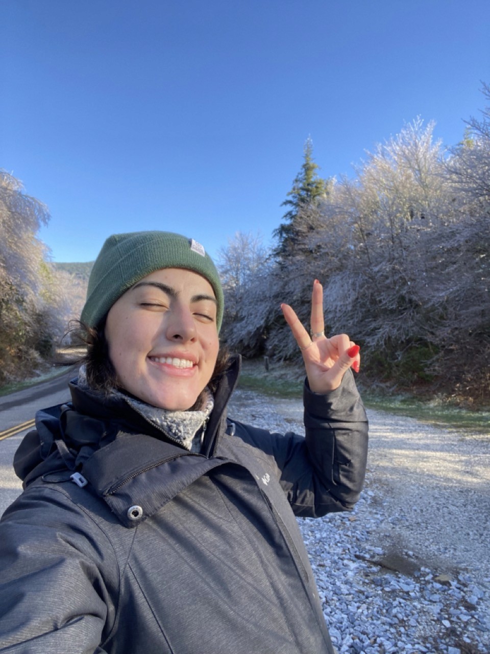A view from an airplane window shows the aircraft's wing with a golden hue reflecting the setting sun, against a serene backdrop of fluffy clouds and a clear sky.
