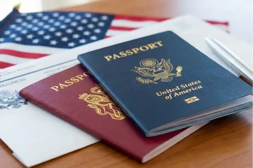 two passports illustrating the dual citizenship