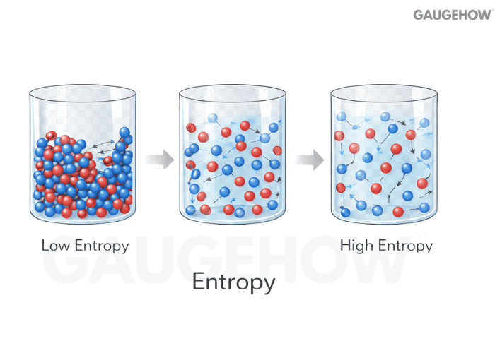 entropy low vs high diagram